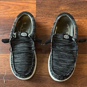 Hey Dude Kids Black and Gray Moccasins